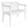 Batavia Bench 98 cm Solid Mahogany Wood White Image 6
