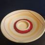 Fabulous Thomas Diem Contemporary Ceramics Cream and Red Large Candle Holder/Plate Image 3