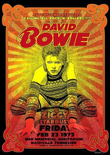 David Bowie - Nashville 1973 - Rare Mini Print/Poster