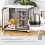 Dog Crate Wooden Pet Kennel Cage End Table w/ Lockable Door for Small Medium Dog 85 x 55 x 75 cm Image 4
