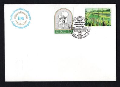 1981 Ireland 150th Anniversary of the Birth of Jeremiah O'Donovan Rossa. Irish Art: Railway Embankment by WJ Leech Stamps P&T First Day Cover(FDC) with Limerick cancel