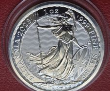 UK 1 oz silver BRITANNIA 2023 2 Pound BU coin