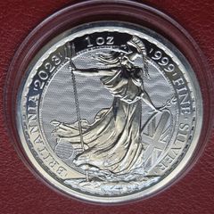 UK 1 oz silver BRITANNIA 2023 2 Pound BU coin