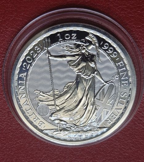 UK 1 oz silver BRITANNIA 2023 2 Pound BU coin