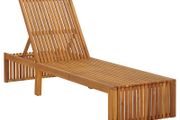 Sun Lounger Solid Acacia Wood