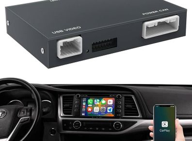 CarPlay Interface Box for Toyota C-HR RAV4 Highlander Tundra Sienna Prius Yaris Camry Wireless CarPlay Android Auto Decoder Module with AirPlay and GPS Navigation
