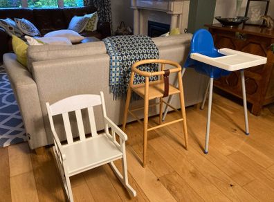 High chairs and rocking chair 20 euros each
