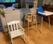 2 high Chaurs 1 child's rocking chair