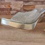 Silver embellished heel sandals, size 6 Image 6