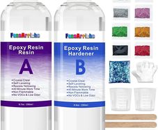 Epoxy Resin kit- 500ml /18.5oz Crystal Clear Epoxy Resin for Casting and Coating, Table Tops, Jewelry Making and Craft Decoration (FREE POSTAGE)