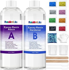 Epoxy Resin kit- 500ml /18.5oz Crystal Clear Epoxy Resin for Casting and Coating, Table Tops, Jewelry Making and Craft Decoration (FREE POSTAGE)