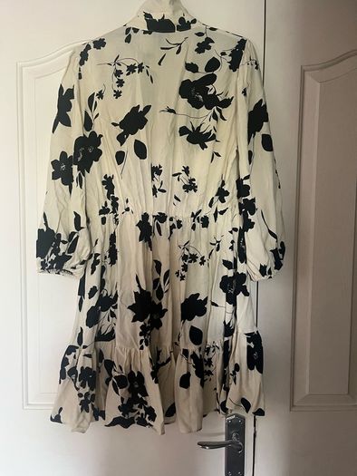 Brand new river island cream and black cotton shirt dress