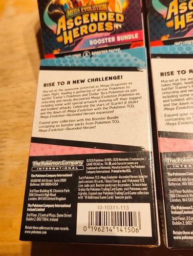 Pokemon Tcg Mega Evolution Ascended Heroes ETB and X2 booster bundle