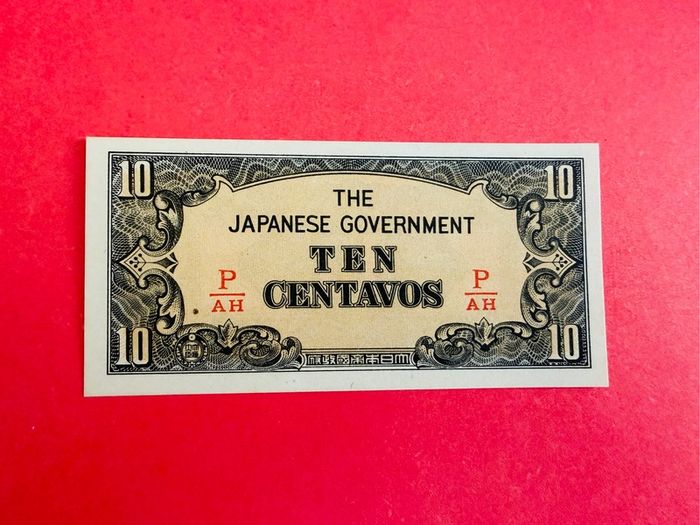 Japanese  Invasion  Money Philippines  10  Centavos    1942. ( Uncirculated )
