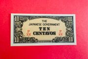 Japanese  Invasion  Money Philippines  10  Centavos    1942. ( Uncirculated )