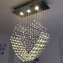 Heart Shape Crystal Chandelier, Modern Crystal Romantic LED Ceiling Lights Fixture, Rectangle Flush Mount Pendant Lamp for Living Room, Bedroom, Dining Room, Hallway, L50cm W20cm H70cm (FREE POSTAGE) Image 5