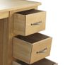 Desk with 3 Drawers 106x40x75 cm Solid Oak Wood Image 2