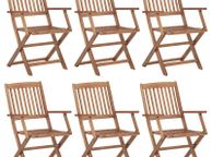 main image for ad Folding Garden Chairs 6 pcs Solid Acacia Wood