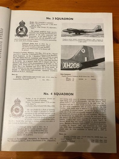 Military book:'Bomber Squadrons Of The R.A.F. And Their Aircraft'