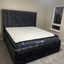 New Ottoman Upholstered Bed, Double Bed with Hydraulic Lifting Bar, Height Adjustable Padded Headboard, Metal Slatted Frame, Youth Bed, Adult Bed Image 7