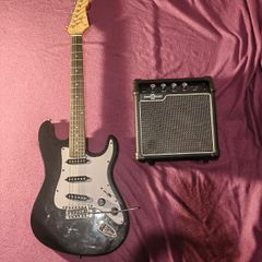 Guitar with amp and gigbag