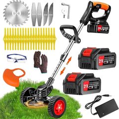Strimmer Cordless Electric Garden Strimmer Cordless Grass Trimmer with 21v 4.0mah Battery Strimmers Lightweight Cordless Strimmers with Battery And Charger for Small And Medium Garden Lawns