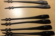 Silicone shoe laces black&amp; grey