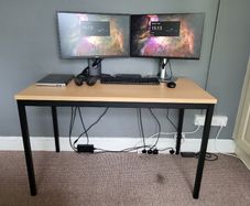 Quality office desk, 120 x 80 cm, beech