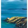 Baily Lighthouse, Howth Head, A6 framed print by artist Helen Mathews Image 2