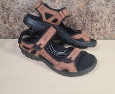 mens ECCO YUCATAN walking sandals brown leather shoes Size UK 10 EU 45