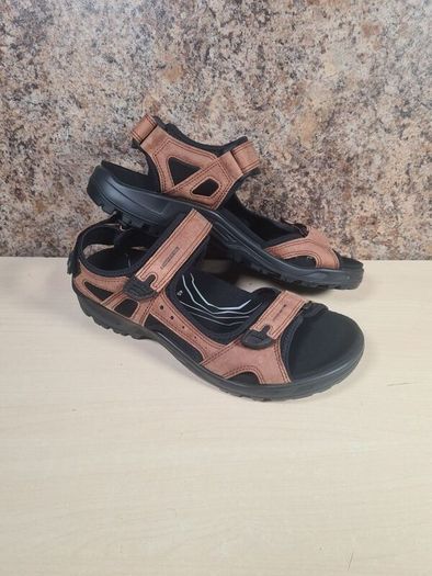 mens ECCO YUCATAN walking sandals brown leather shoes Size UK 10 EU 45