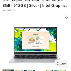Acer Aspire Go 15.6" Intel Core 5 | 8GB | 512GB | Silver | Intel Graphics