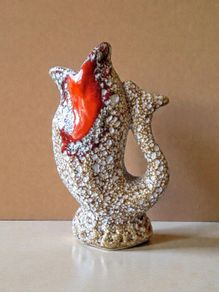 Large 1970s fish vase