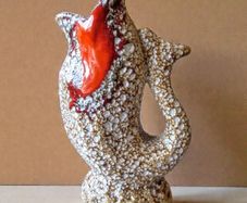 Large 1970s fish vase