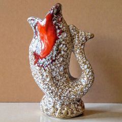 Large 1970s fish vase