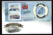 2009 Isle of Man Centenary of Sinking of SS Ellan Vannin (Steam Packet) Commemorative Stamps Miniature Sheet First Day Cover (FDC)