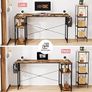 SPRING SALE | L Shaped Desk 100CM Computer Desk Study Office Desk Gaming Desk Writing Table With Bookshelf Reversible Corner Desk For Home Office Studio Workstation Image 3