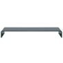 TV Stand/Monitor Riser Glass Black 110x30x13 cm Image 2