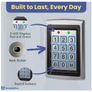 SecureMyDoor Proximity Digital Keypad for Door Entry System | with Both RFID Fobs and Pin Code Entry Image 5
