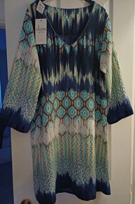 NWT J'aime La Vie Navy & Pink dress/Tunic Size 16
