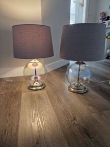 2 x table iridescent lamps