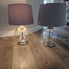 2 x table iridescent lamps