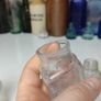 195 - Set of 3 Vintage Clear Glass Cork Screw Top Decorative Collectible Inkwells Ink Bottles Image 7