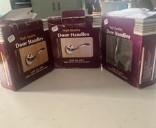 Polished chrome door handles made from solid zinc alloy with a high shine chrome finish.