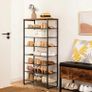 8-Tier Shoe Rack, Tall Shoe Shelf, Shoe Organizer Rack for 21-28 Pairs of Shoes, Detachable Metal Mesh, Narrow Shoe Stand for Hallway, Living Room, Sturdy, Industrial, Rustic Brown (FREE POSTAGE) Image 2