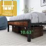 Single Bed Frames with Wooden Storage Headboard Shelf, Heavy Duty Image 5