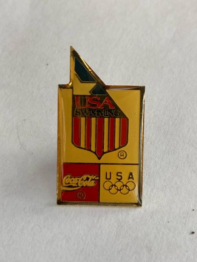 Coca Cola USA Swimming Team Olympic pin