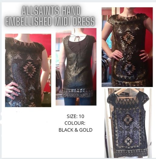 PRICE DROP All Saints hand embellished dress