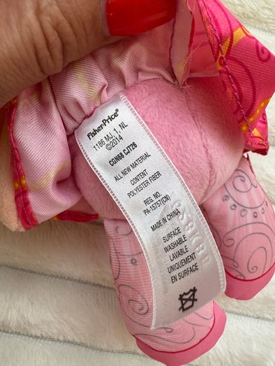Fisher Price Princess Doll Plush Mommy Chime Ballerina approx. 10" Rattle Lovey Blonde Used Please look at the pictures
