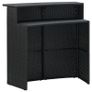 Garden Bar Table Black 120x55x110 cm Poly Rattan Image 3